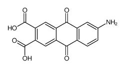 6-amino-9,10-dioxoanthracene-2,3-dicarboxylic acid Structure
