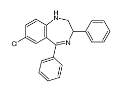 7-chloro-3,5-diphenyl-2,3-dihydro-1H-1,4-benzodiazepine结构式