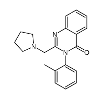 3-(2-methylphenyl)-2-(pyrrolidin-1-ylmethyl)quinazolin-4-one结构式