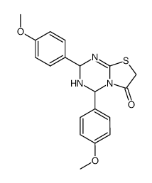 2,4-bis-(4-methoxy-phenyl)-3,4-dihydro-2H-thiazolo[3,2-a][1,3,5]triazin-6-one结构式