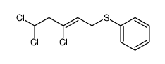 ((Z)-3,5,5-Trichloro-pent-2-enylsulfanyl)-benzene结构式