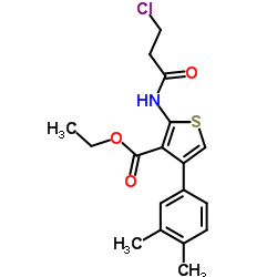 Ethyl 2-[(3-chloropropanoyl)amino]-4-(3,4-dimethylphenyl)-3-thiophenecarboxylate Structure