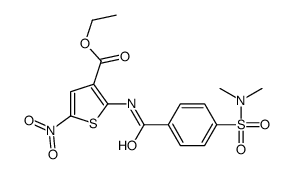 ethyl 2-[[4-(dimethylsulfamoyl)benzoyl]amino]-5-nitrothiophene-3-carboxylate Structure
