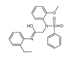 2-[N-(benzenesulfonyl)-2-methoxyanilino]-N-(2-ethylphenyl)acetamide结构式