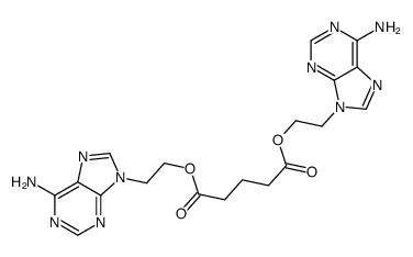 bis[2-(6-aminopurin-9-yl)ethyl] pentanedioate结构式