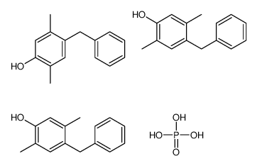 4-benzyl-2,5-dimethylphenol,phosphoric acid Structure
