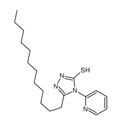 3-dodecyl-4-pyridin-2-yl-1H-1,2,4-triazole-5-thione结构式