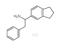 1H-Indene-5-methanamine,2,3-dihydro-a-(phenylmethyl)-,hydrochloride (1:1) structure