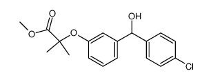 2-{3-[(4-Chloro-phenyl)-hydroxy-methyl]-phenoxy}-2-methyl-propionic acid methyl ester Structure