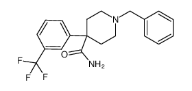 1-benzyl-4-[3-(trifluoromethyl)phenyl]-4-piperidinecarboxamide结构式