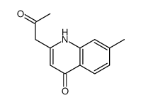 7-methyl-2-(2-oxopropyl)-1H-quinolin-4-one结构式