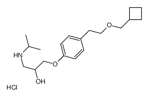 1-[4-[2-(cyclobutylmethoxy)ethyl]phenoxy]-3-(propan-2-ylamino)propan-2-ol,hydrochloride Structure