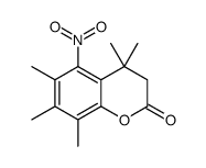 4,4,6,7,8-pentamethyl-5-nitro-3H-chromen-2-one Structure