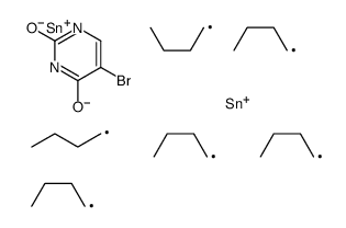 (5-bromo-2-tributylstannyloxypyrimidin-4-yl)oxy-tributylstannane结构式