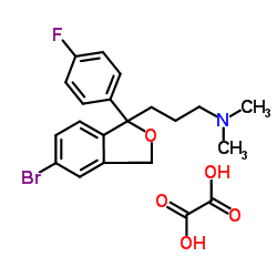 3-[5-Bromo-1-(4-fluorophenyl)-1,3-dihydro-2-benzofuran-1-yl]-N,N-dimethyl-1-propanamine ethanedioate (1:1)结构式