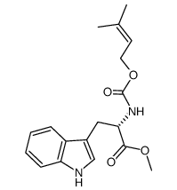 N-(3-methyl-2-butenyl)oxycarbonyl-L-tryptophan methyl ester Structure