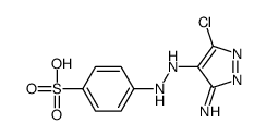 4-[2-(3-amino-5-chloropyrazol-4-ylidene)hydrazinyl]benzenesulfonic acid结构式