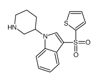 1-piperidin-3-yl-3-thiophen-2-ylsulfonylindole结构式