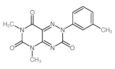 Pyrimido(4,5-e)-1,2,4-triazine-3,6,8(2H,5H,7H)-trione, 5,7-dimethyl-2-(3-methylphenyl)-结构式