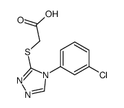 {[4-(3-氯苯基)-4H-1,2,4-三唑-3-基]硫基}乙酸结构式