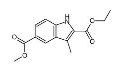 2-O-ethyl 5-O-methyl 3-methyl-1H-indole-2,5-dicarboxylate Structure