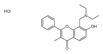 diethyl-[(7-hydroxy-3-methyl-4-oxo-2-phenylchromen-8-yl)methyl]azanium,chloride结构式