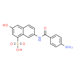 7-[(4-aminobenzoyl)amino]-3-hydroxynaphthalene-1-sulphonic acid结构式