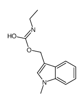 (1-methylindol-3-yl)methyl N-ethylcarbamate结构式