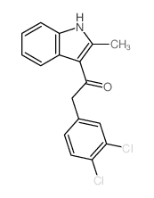 2-(3,4-dichlorophenyl)-1-(2-methyl-1H-indol-3-yl)ethanone结构式