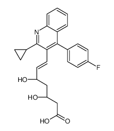 (3S,5S,6E)-7-[2-Cyclopropyl-4-(4-fluorophenyl)-3-quinolinyl]-3,5-dihydroxy-6-heptenoic acid Structure