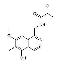 5-hydroxy-7-methoxy-6-methyl-1-(pyruvoylaminomethyl)isoquinoline Structure