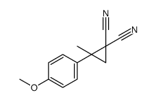 2-(4-methoxyphenyl)-2-methylcyclopropane-1,1-dicarbonitrile结构式