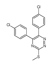 5,6-Bis(p-chlorophenyl)-3-methylthio-1,2,4-triazine结构式