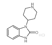 2H-Benzimidazol-2-one,1,3-dihydro-1-(4-piperidinyl)-, hydrochloride (1:1) structure