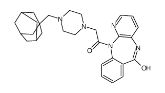 11-[2-[4-(1-adamantylmethyl)piperazin-1-yl]acetyl]-5H-pyrido[2,3-b][1,4]benzodiazepin-6-one Structure