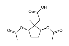 (2S,5S)-(2,5-Diacetoxy-1-methyl-cyclopentyl)-essigsaeure结构式