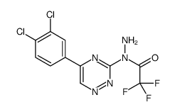 N-[5-(3,4-dichlorophenyl)-1,2,4-triazin-3-yl]-2,2,2-trifluoroacetohydrazide结构式