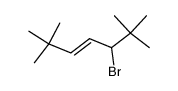 (E)-5-bromo-2,2,6,6-tetramethyl-3-heptene结构式