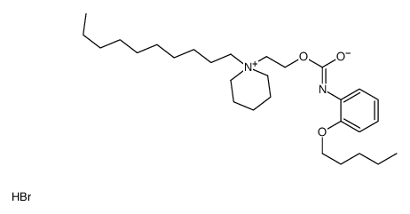 2-(1-decylpiperidin-1-ium-1-yl)ethyl N-(2-pentoxyphenyl)carbamate,bromide Structure