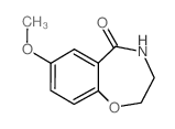 7-Methoxy-3,4-dihydro-1,4-benzoxazepin-5(2H)-one结构式