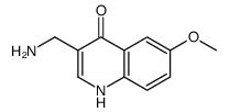 3-(aminomethyl)-6-methoxy-1H-quinolin-4-one结构式