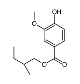 [(2R)-2-methylbutyl] 4-hydroxy-3-methoxybenzoate结构式