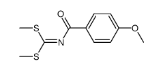 N-(bis-(methylsulfanyl)methylene)-4-methoxybenzamide Structure