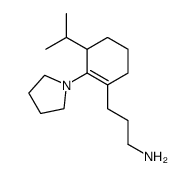 N-[2-(3-aminopropyl)-6-isopropylcyclohex-1-enyl]pyrrolidine结构式