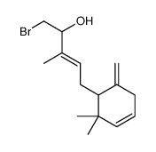 1-Bromo-5-(2,2-dimethyl-6-methylene-3-cyclohexen-1-yl)-3-methyl-3-penten-2-ol Structure