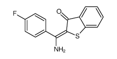 2-[amino-(4-fluorophenyl)methylidene]-1-benzothiophen-3-one Structure