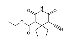 10-cyano-7,9-dioxo-8-aza-spiro[4.5]decane-6-carboxylic acid ethyl ester Structure