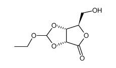 2,3-O-(ethoxymethylene)-D-ribonic acid γ-lactone Structure