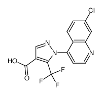 1-(7-Chloro-quinolin-4-yl)-5-trifluoromethyl-1H-pyrazole-4-carboxylic acid Structure