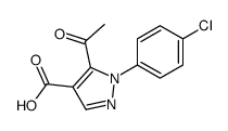 5-acetyl-1-(4-chlorophenyl)pyrazole-4-carboxylic acid Structure